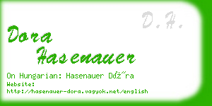 dora hasenauer business card